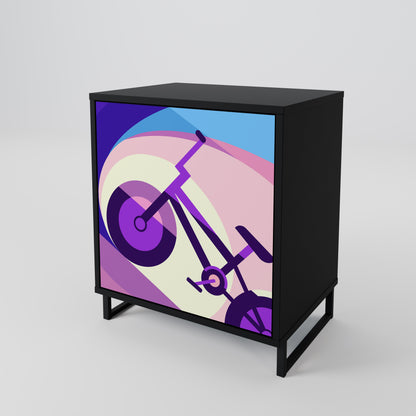 Credenza a 1 anta BIKE DREAMS con finitura nera