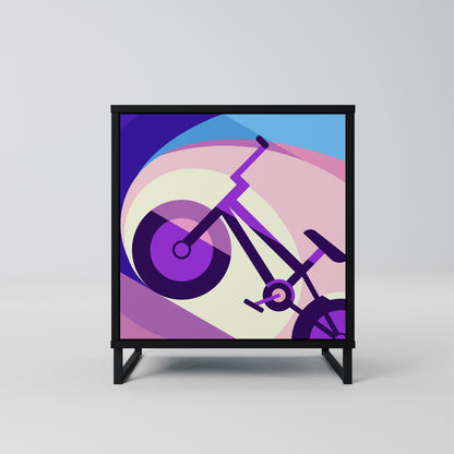 Credenza a 1 anta BIKE DREAMS con finitura nera