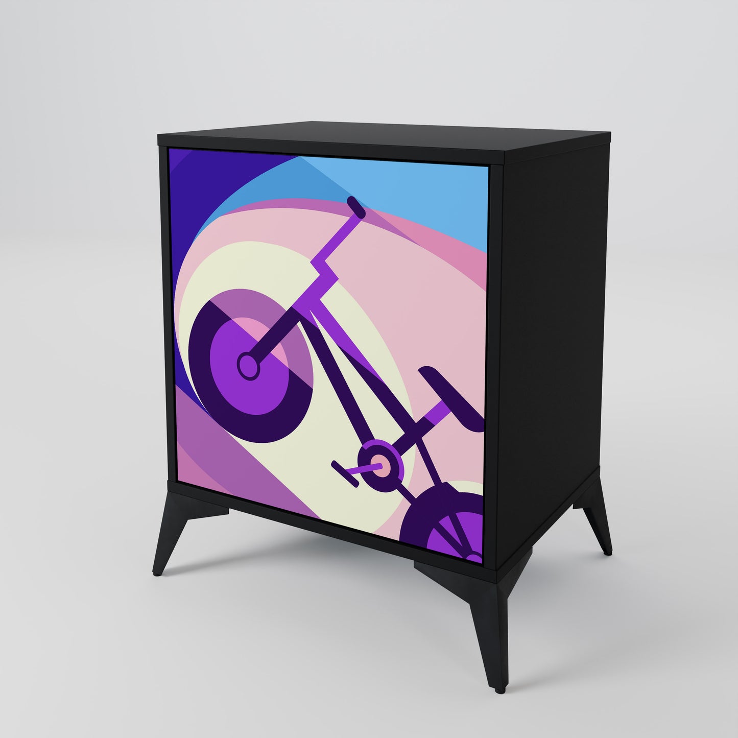 Credenza a 1 anta BIKE DREAMS con finitura nera