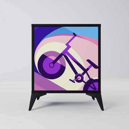 Credenza a 1 anta BIKE DREAMS con finitura nera