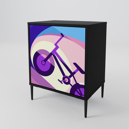 Credenza a 1 anta BIKE DREAMS con finitura nera