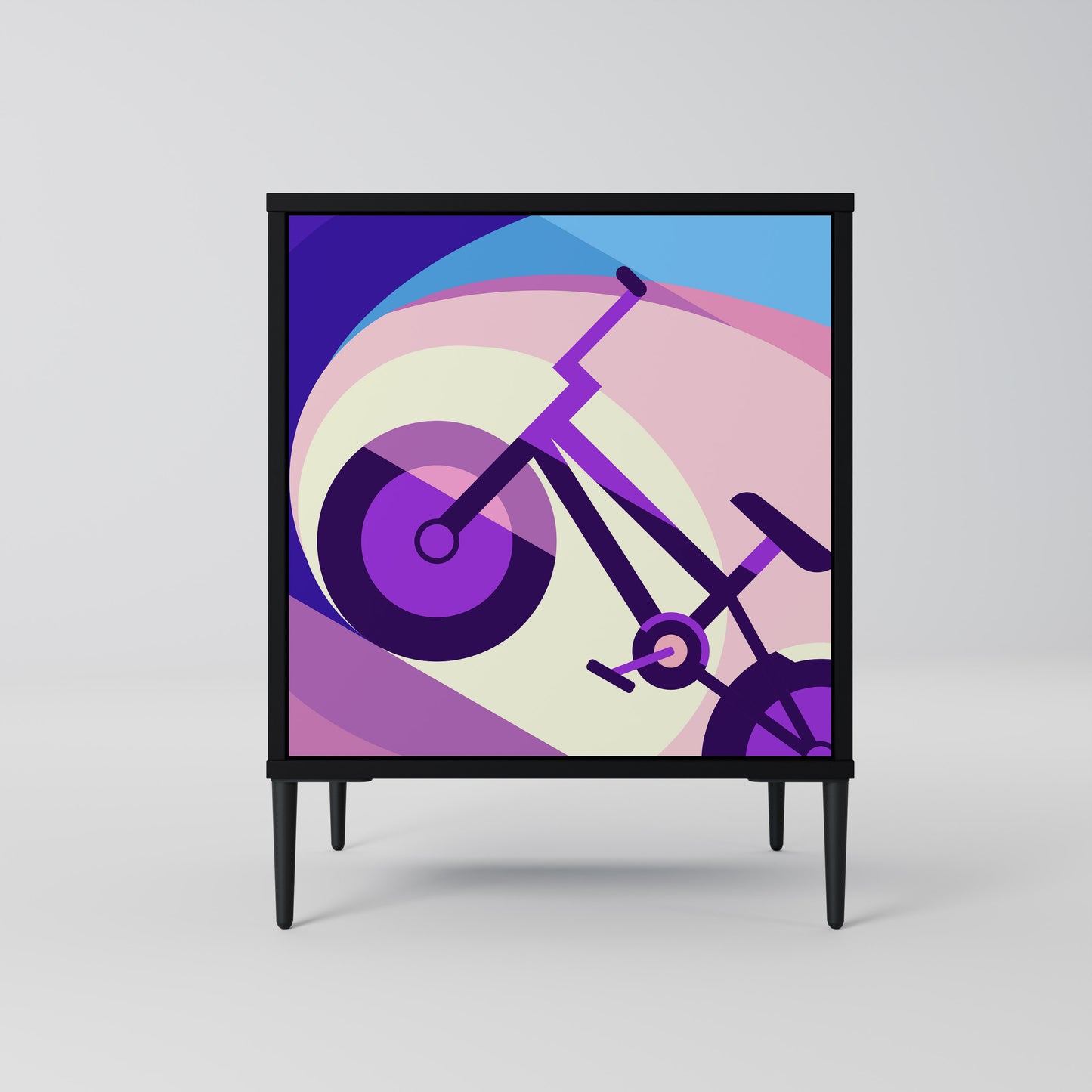 Credenza a 1 anta BIKE DREAMS con finitura nera