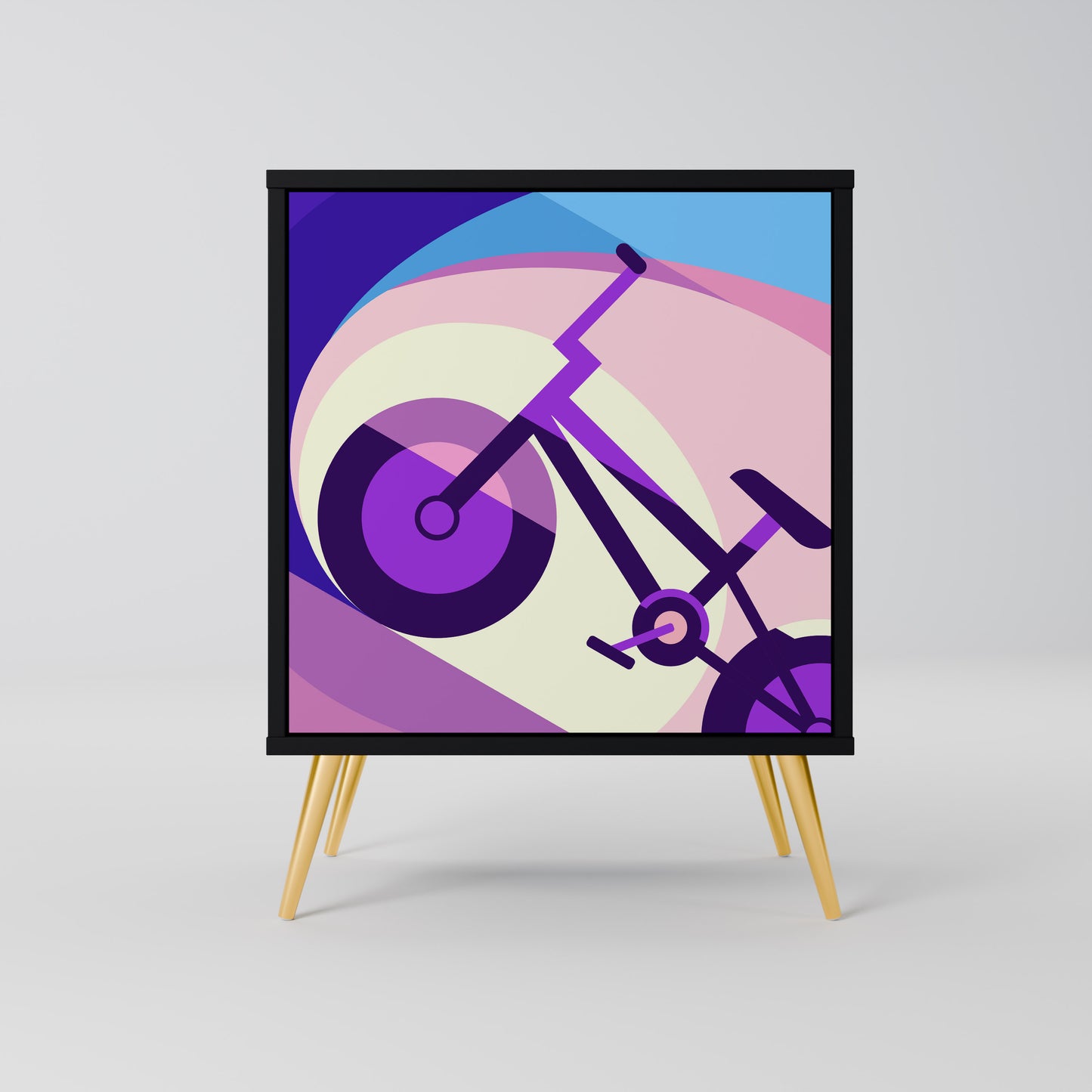 Credenza a 1 anta BIKE DREAMS con finitura nera