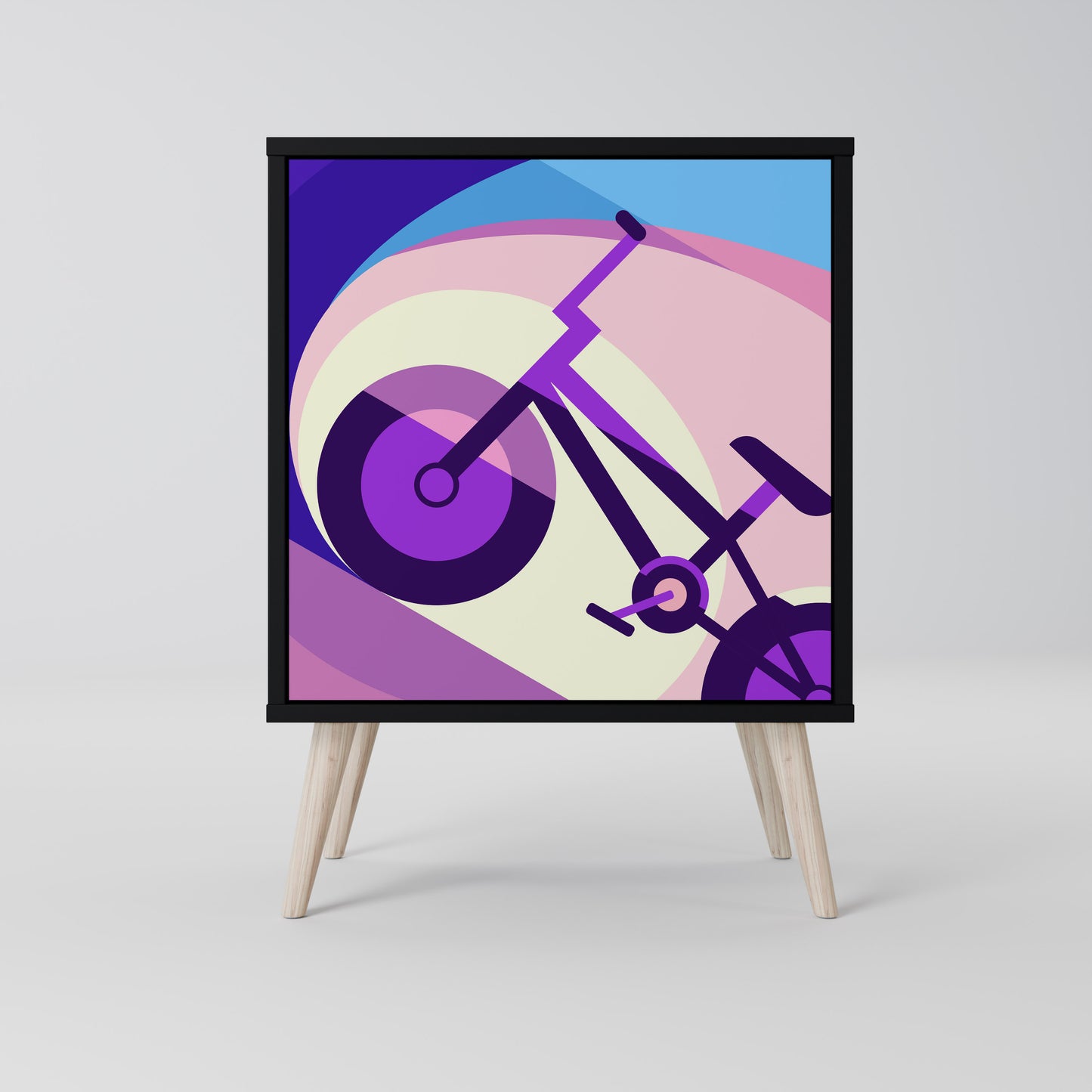 Credenza a 1 anta BIKE DREAMS con finitura nera