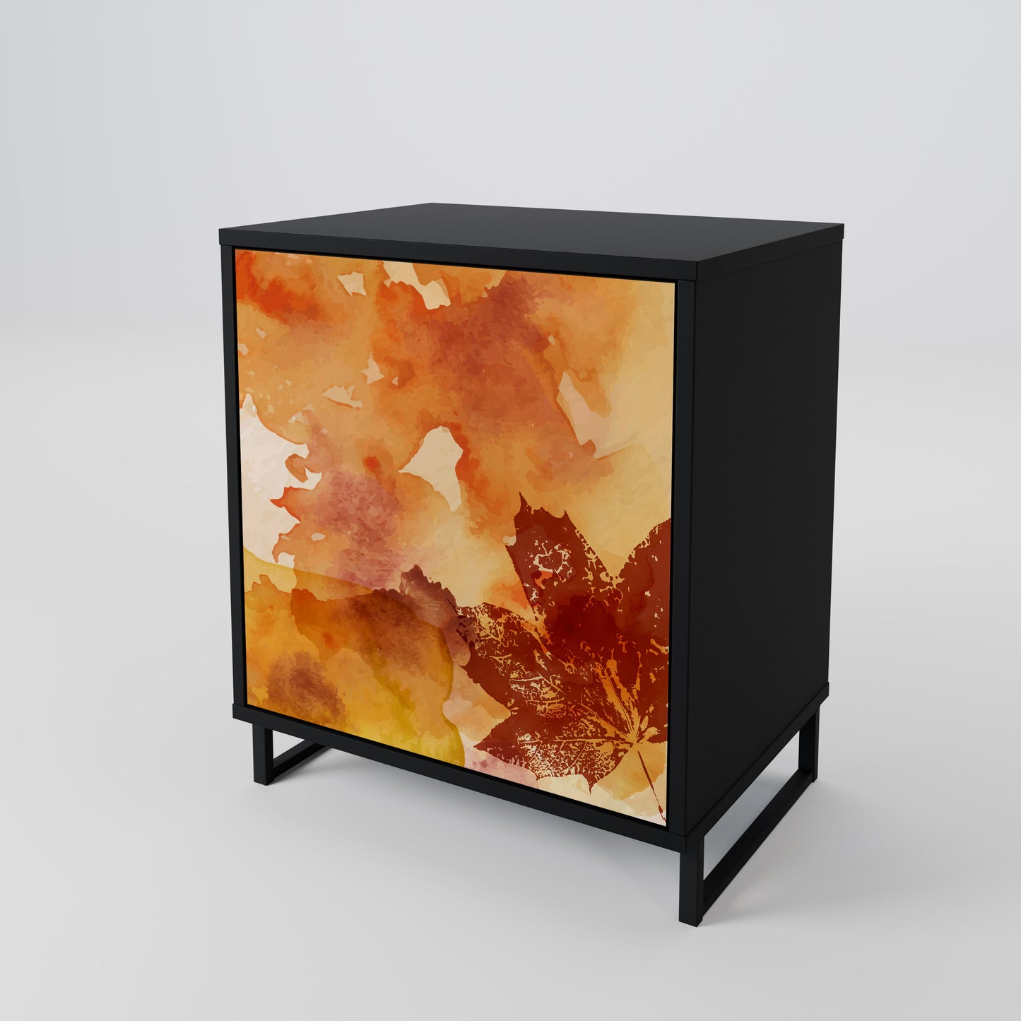 Credenza TRACES OF AUTUMN a 1 anta con finitura nera