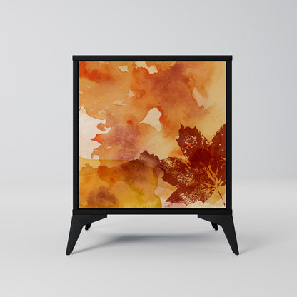 Credenza TRACES OF AUTUMN a 1 anta con finitura nera