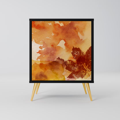 Credenza TRACES OF AUTUMN a 1 anta con finitura nera