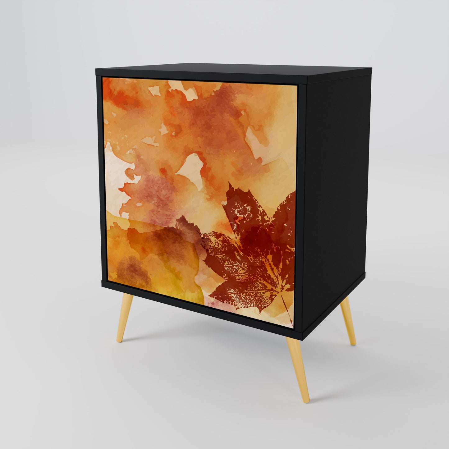 Credenza TRACES OF AUTUMN a 1 anta con finitura nera