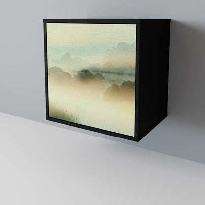 Credenza MORNING BY THE LAKE a 1 anta con finitura nera
