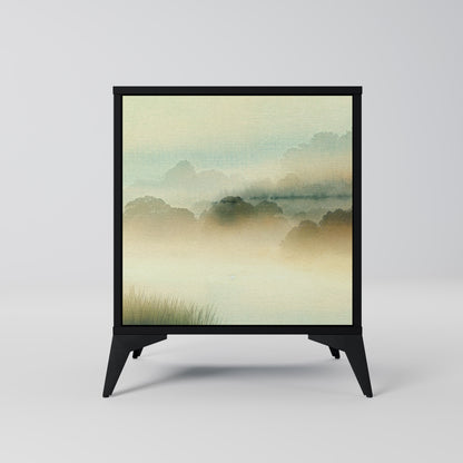 Credenza MORNING BY THE LAKE a 1 anta con finitura nera