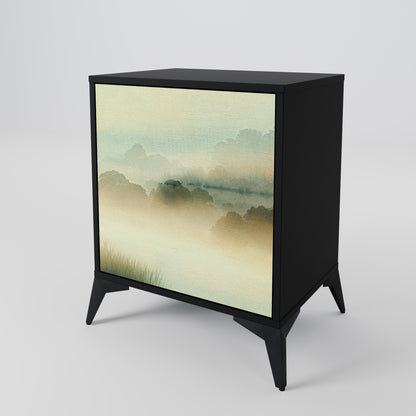Credenza MORNING BY THE LAKE a 1 anta con finitura nera