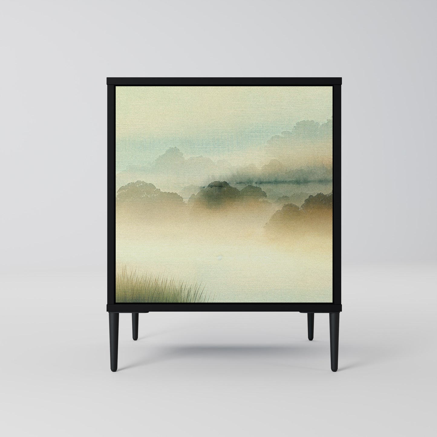Credenza MORNING BY THE LAKE a 1 anta con finitura nera