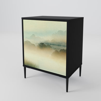 Credenza MORNING BY THE LAKE a 1 anta con finitura nera