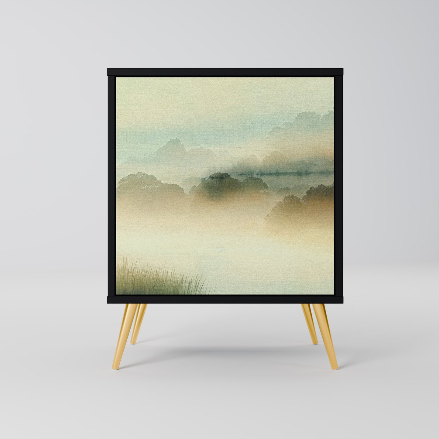 Credenza MORNING BY THE LAKE a 1 anta con finitura nera