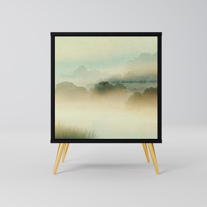 Credenza MORNING BY THE LAKE a 1 anta con finitura nera