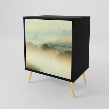 Credenza MORNING BY THE LAKE a 1 anta con finitura nera
