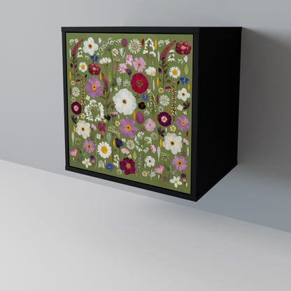 WILD GARDEN 1-Door Sideboard in Black Finish