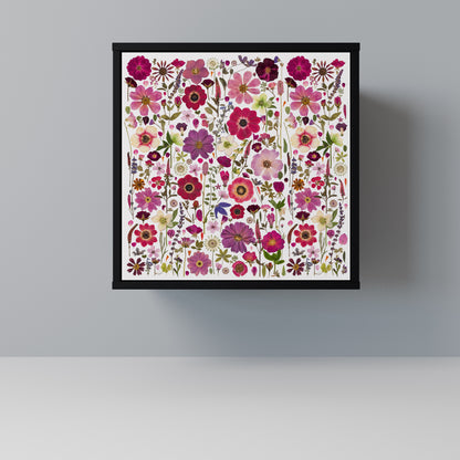 PETAL GARDEN 1-Door Sideboard in Black Finish