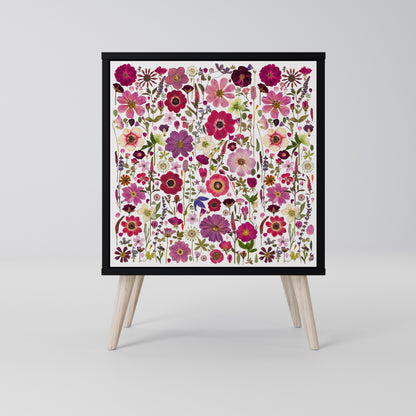 PETAL GARDEN 1-Door Sideboard in Black Finish