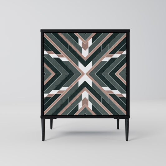 DIMENSION DELIGHTS 1-Door Sideboard in Black Finish