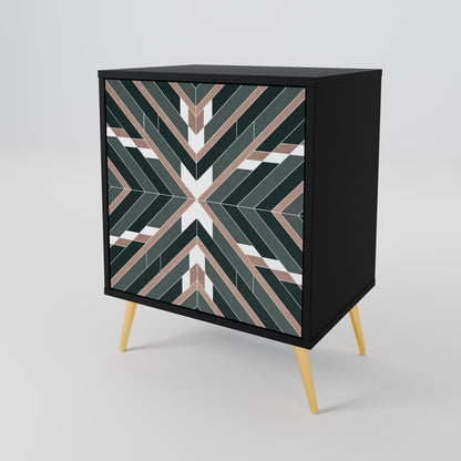 DIMENSION DELIGHTS 1-Door Sideboard in Black Finish