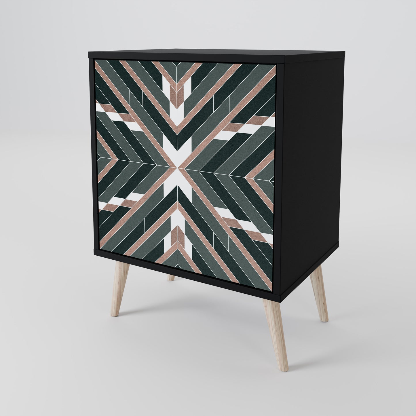 DIMENSION DELIGHTS 1-Door Sideboard in Black Finish