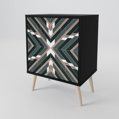 DIMENSION DELIGHTS 1-Door Sideboard in Black Finish