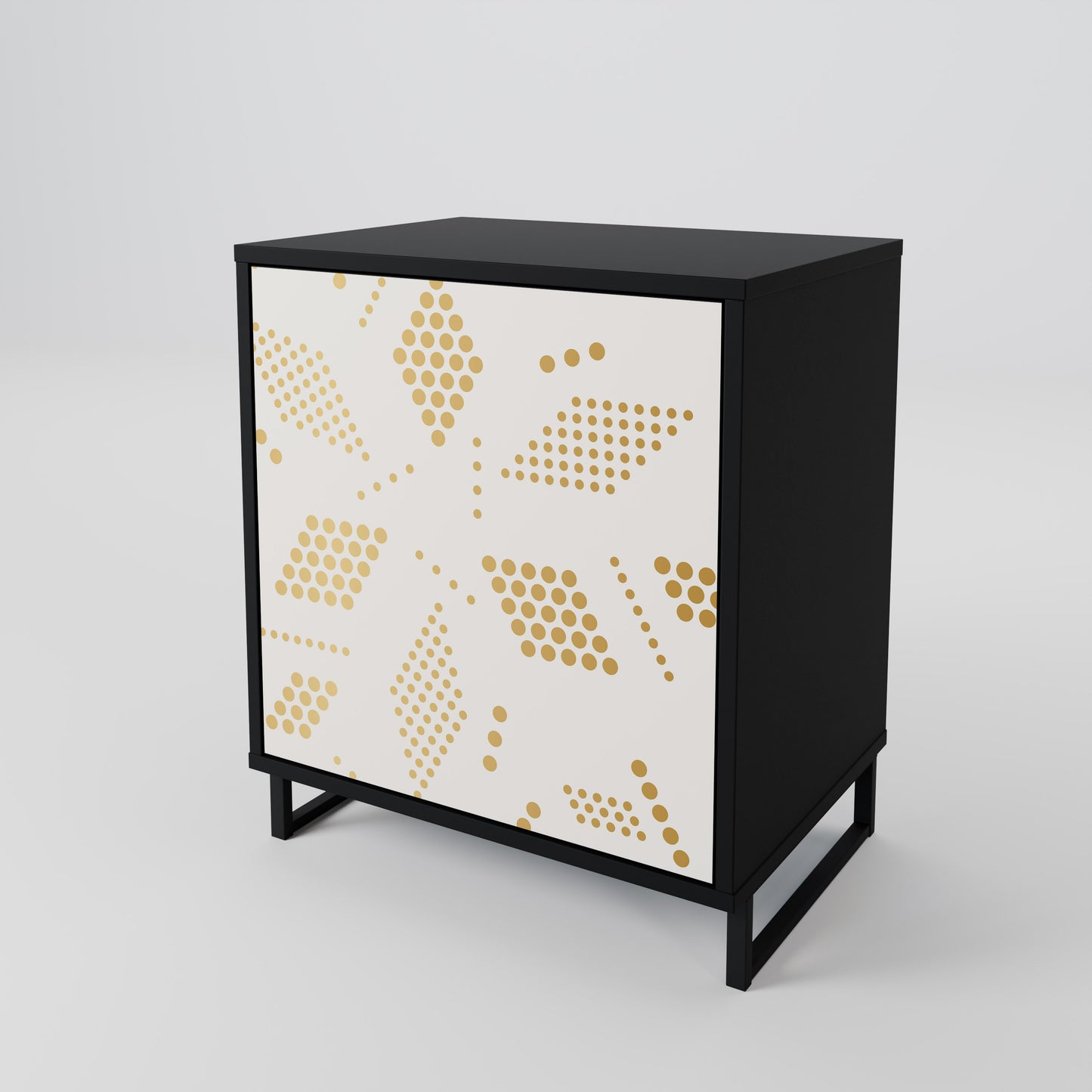 Credenza SPOTTED DAZE a 1 anta con finitura nera