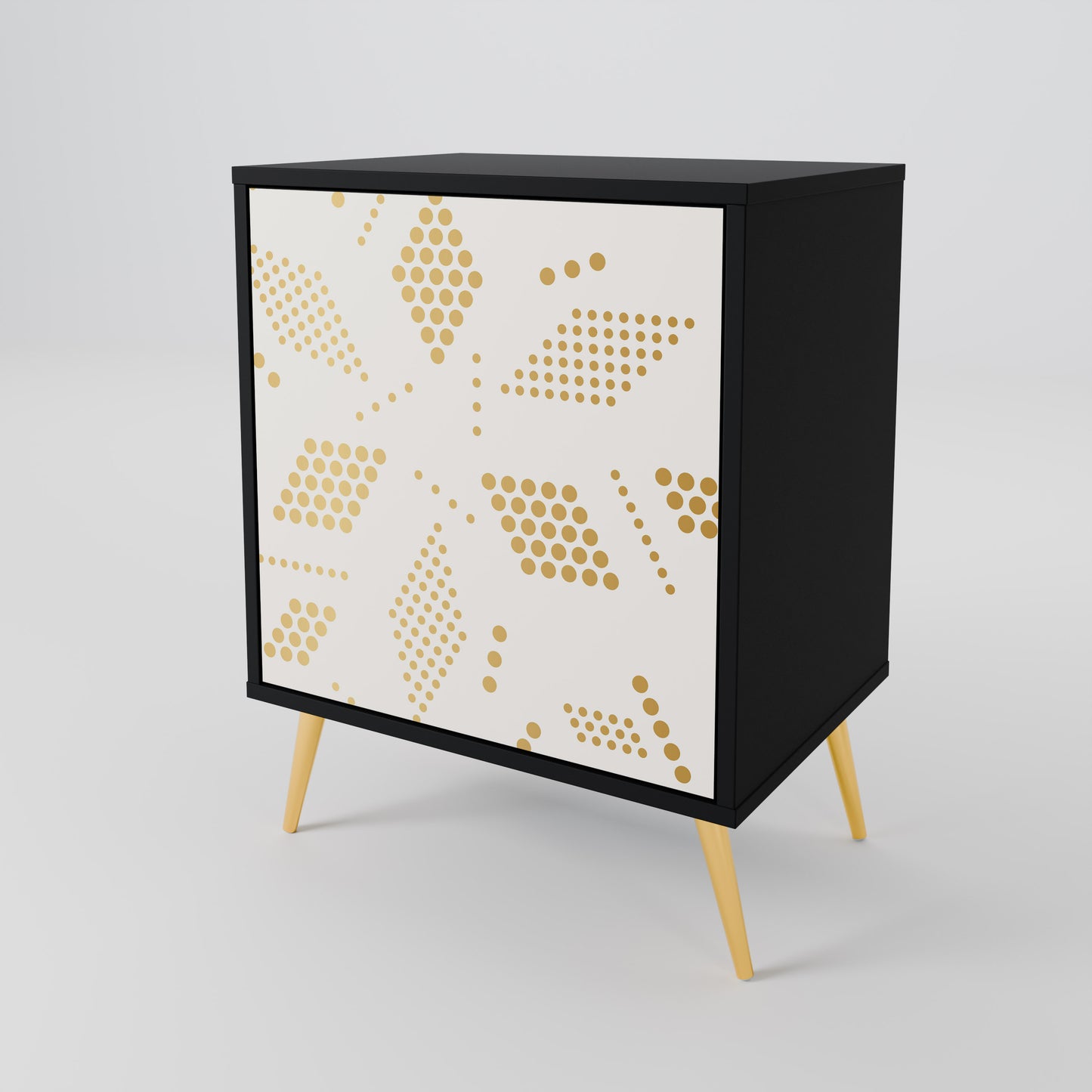 Credenza SPOTTED DAZE a 1 anta con finitura nera