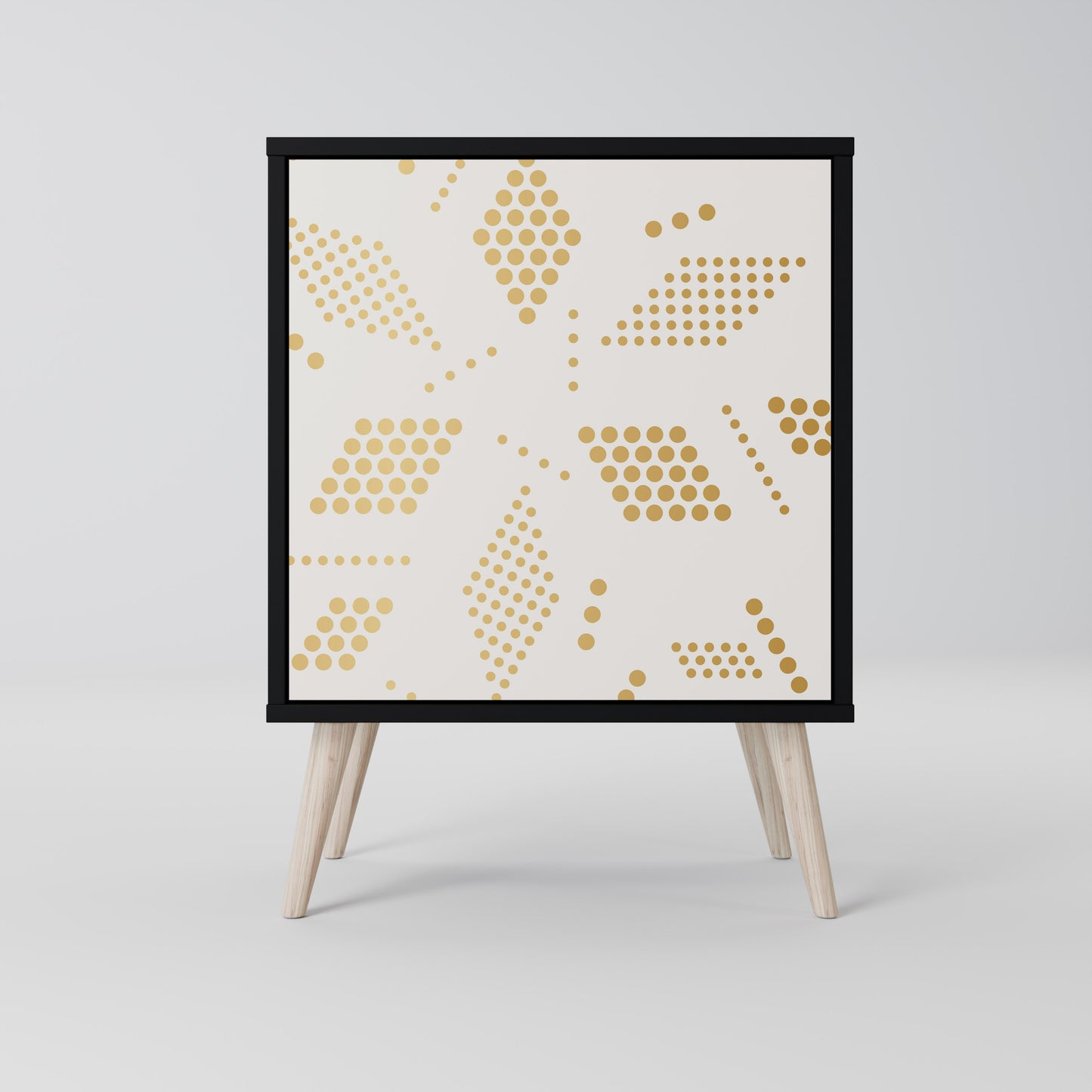 Credenza SPOTTED DAZE a 1 anta con finitura nera