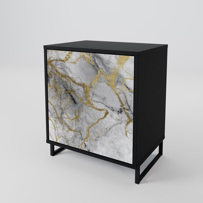 Credenza TIMELESS GLIDE a 1 anta con finitura nera