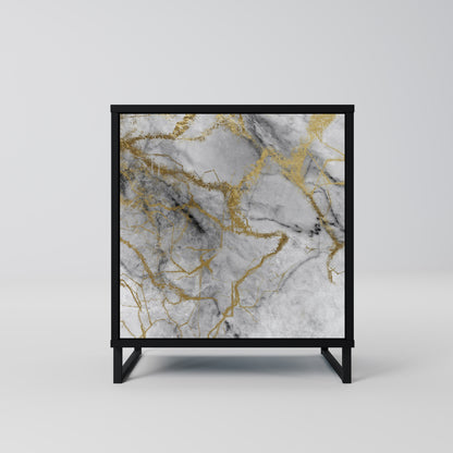 Credenza TIMELESS GLIDE a 1 anta con finitura nera