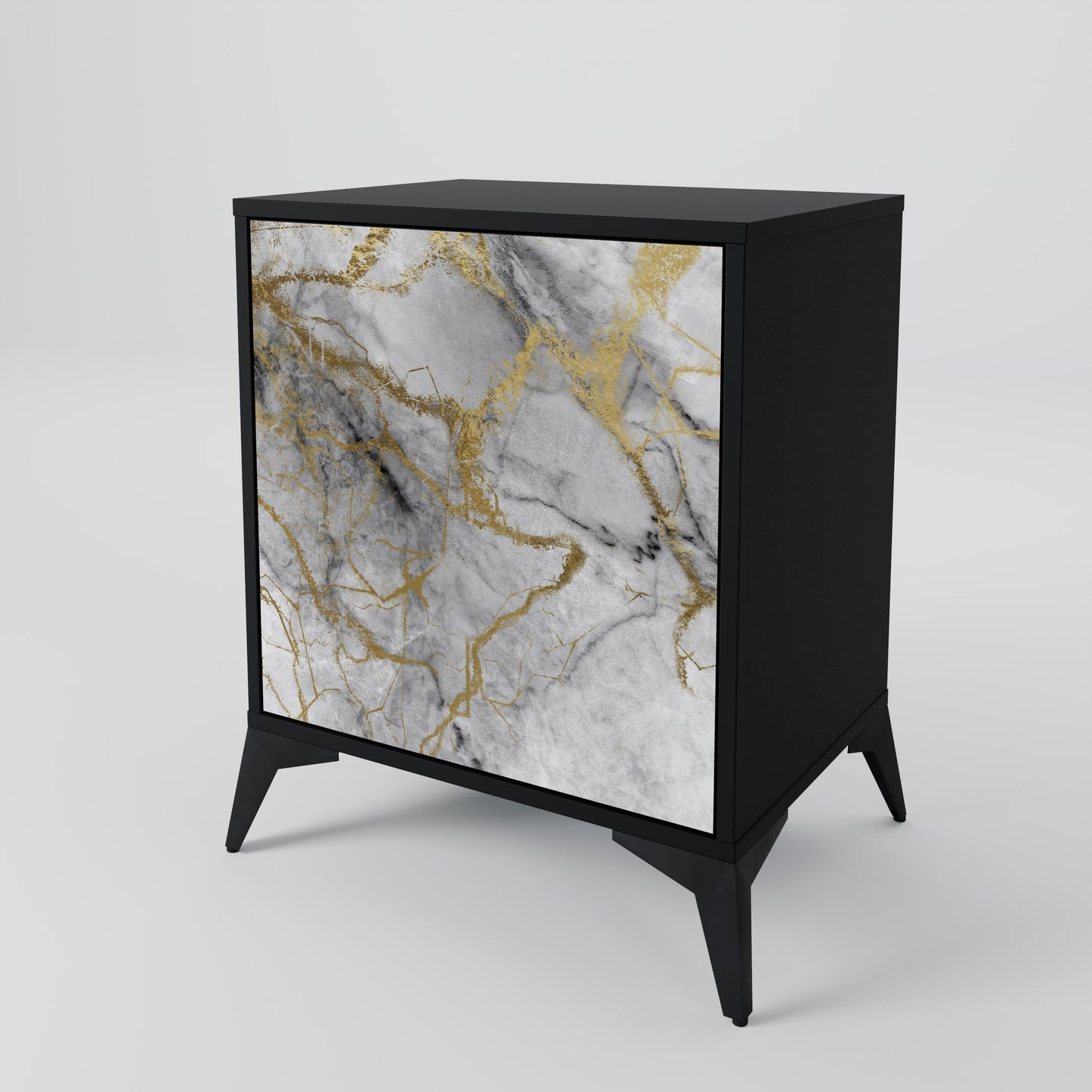 TIMELESS GLIDE 1-Door Sideboard in Black Finish