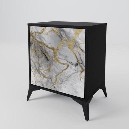 TIMELESS GLIDE 1-Door Sideboard in Black Finish