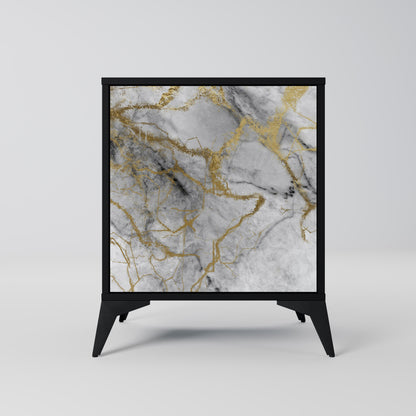 TIMELESS GLIDE 1-Door Sideboard in Black Finish