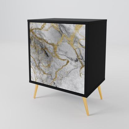 Credenza TIMELESS GLIDE a 1 anta con finitura nera