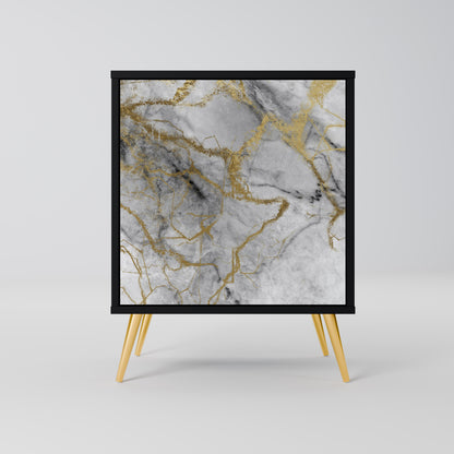 TIMELESS GLIDE 1-Door Sideboard in Black Finish