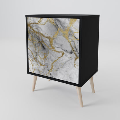 TIMELESS GLIDE 1-Door Sideboard in Black Finish