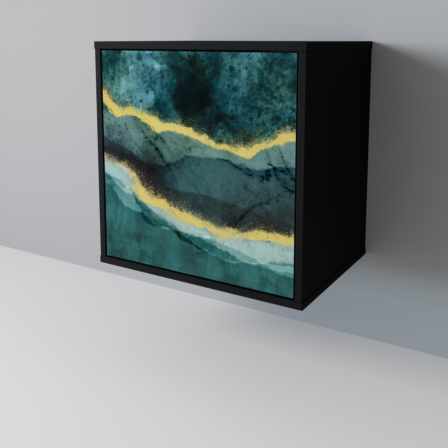 Credenza GOLDRUSH ODYSSEY a 1 anta con finitura nera