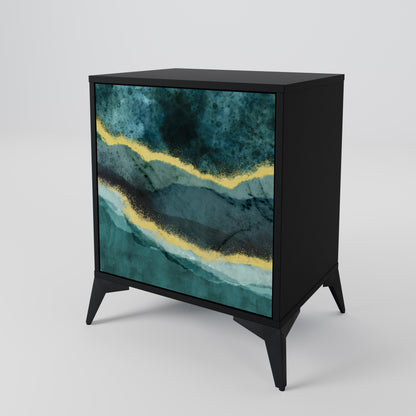 GOLDRUSH ODYSSEY 1-Door Sideboard in Black Finish