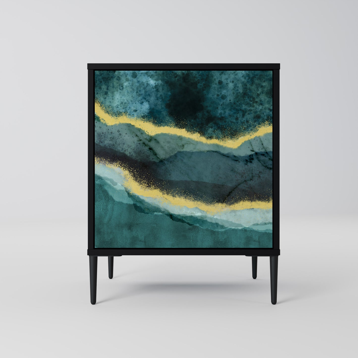 Credenza GOLDRUSH ODYSSEY a 1 anta con finitura nera