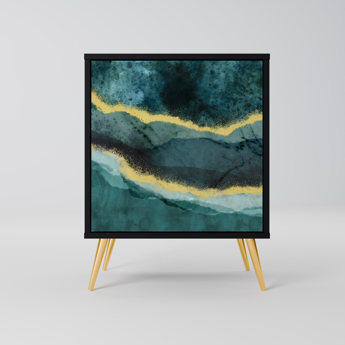 GOLDRUSH ODYSSEY 1-Door Sideboard in Black Finish