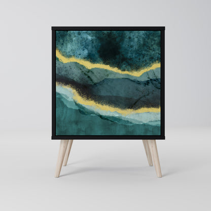 Credenza GOLDRUSH ODYSSEY a 1 anta con finitura nera