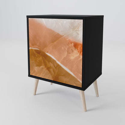 Credenza a 1 anta SANDHILLS SPLENDOUR con finitura nera