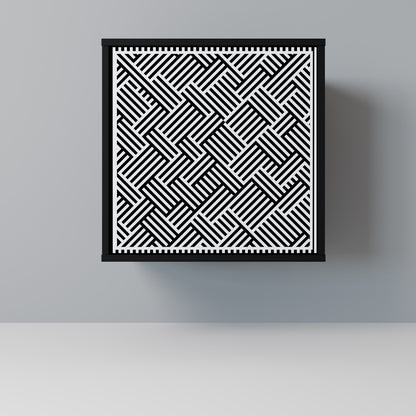 Credenza TEMPORARY SEQUENCE a 1 anta con finitura nera