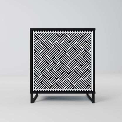 Credenza TEMPORARY SEQUENCE a 1 anta con finitura nera