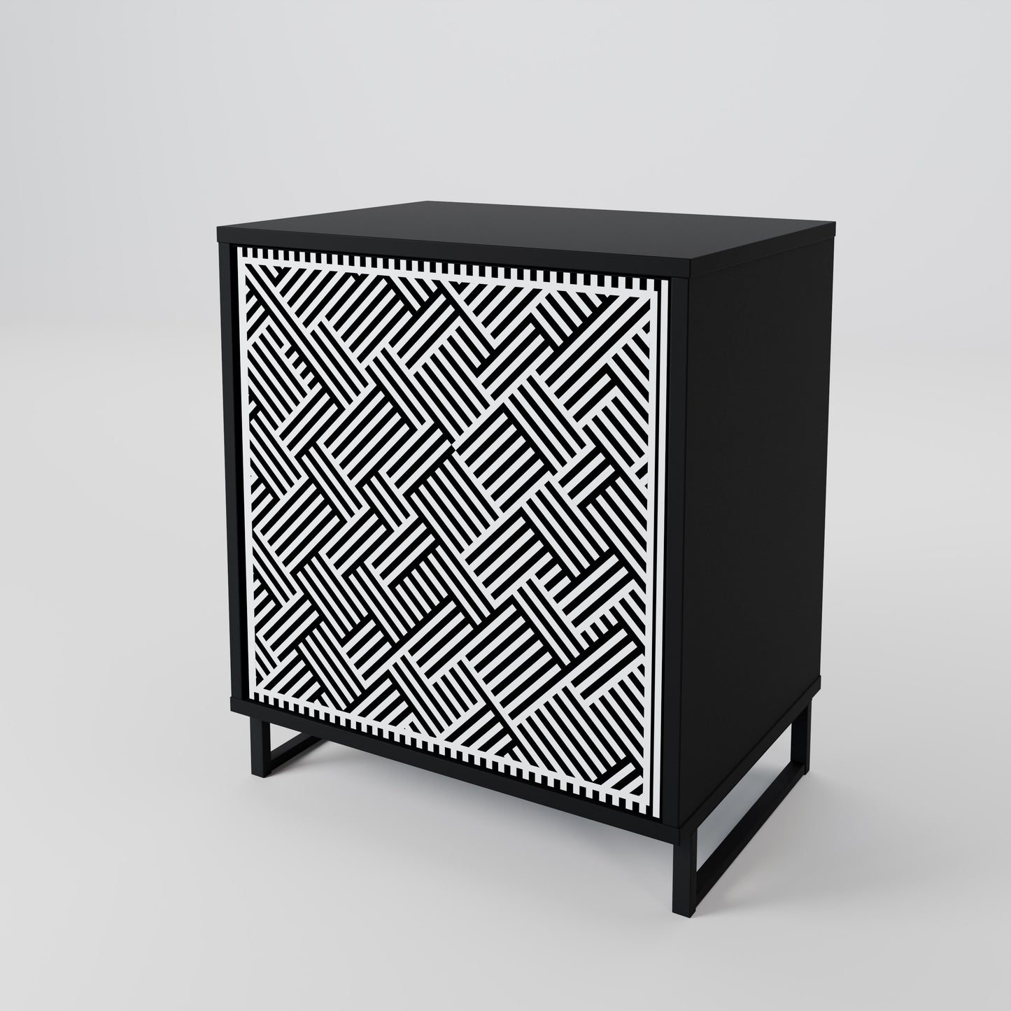 Credenza TEMPORARY SEQUENCE a 1 anta con finitura nera