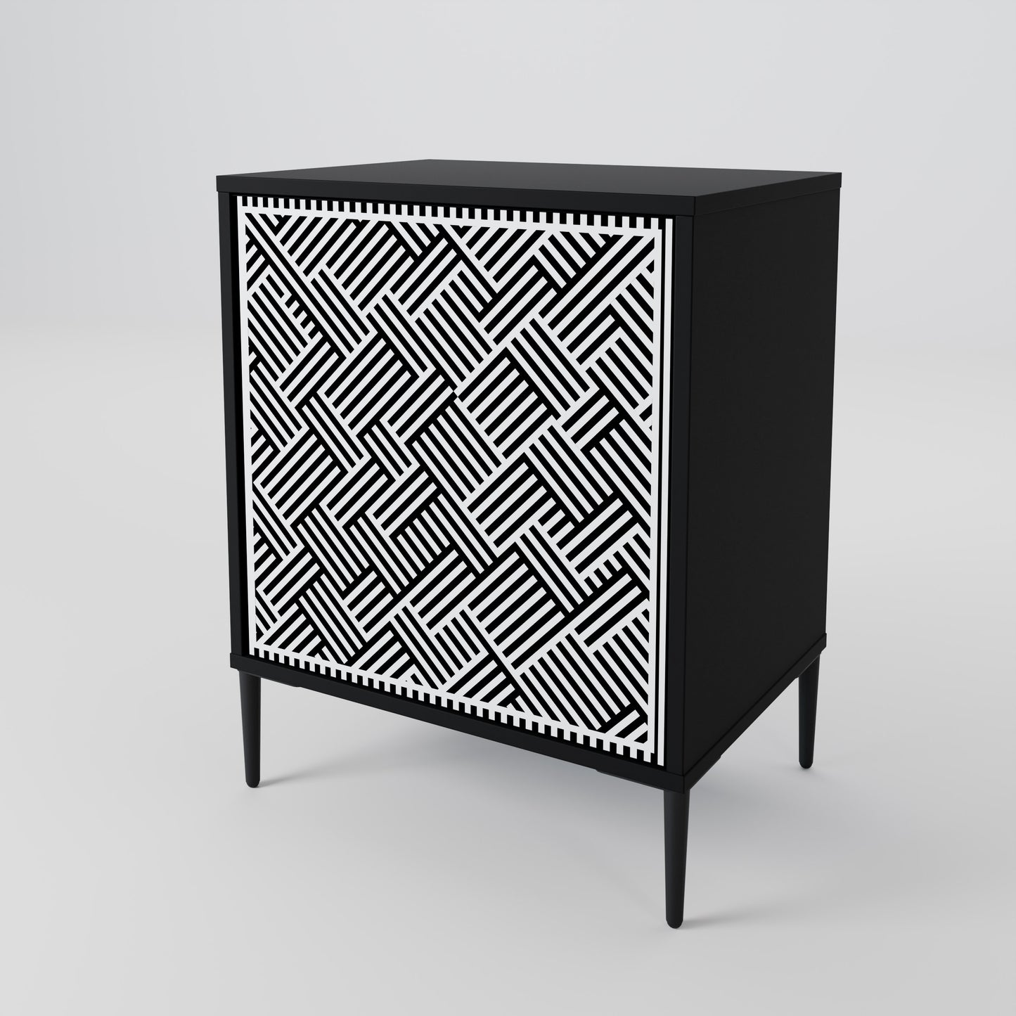 Credenza TEMPORARY SEQUENCE a 1 anta con finitura nera