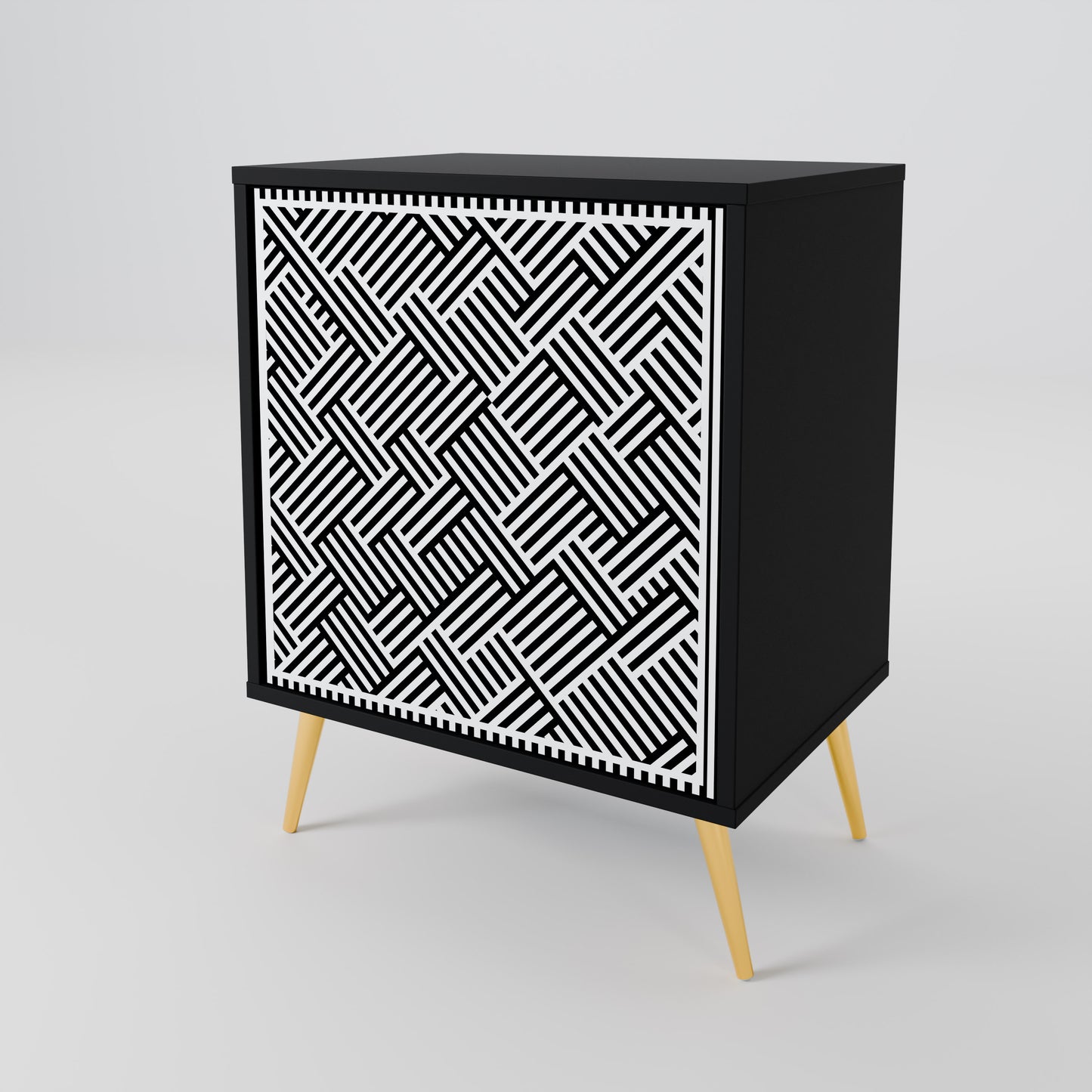 Credenza TEMPORARY SEQUENCE a 1 anta con finitura nera