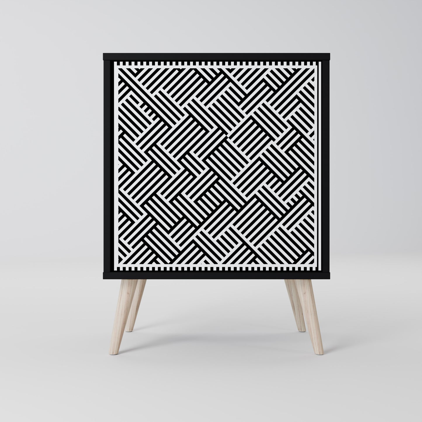 Credenza TEMPORARY SEQUENCE a 1 anta con finitura nera